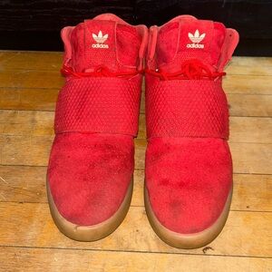 Adidas Tubular Vibrant Red High-Tops